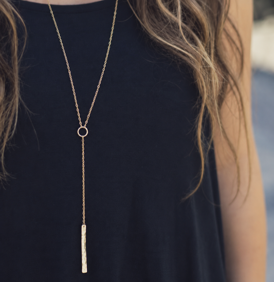 Long Lariat Bar Necklace