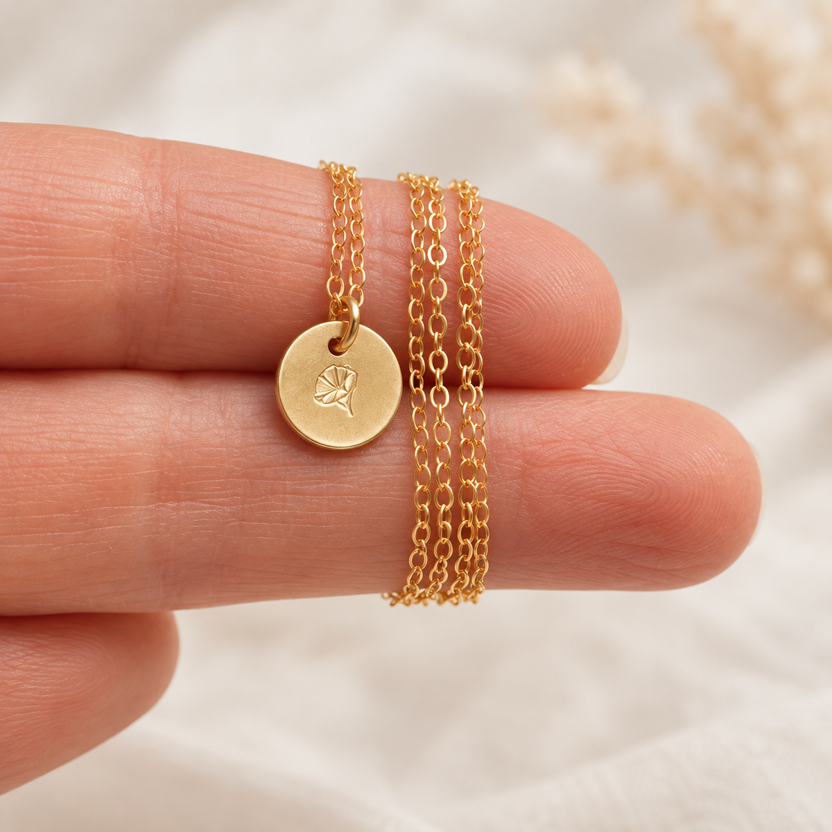 Tiny Birth Flower Necklace