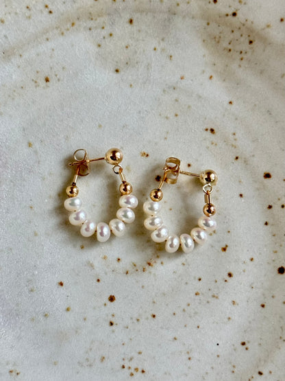 Freshwater Pearl Front Back Earrings