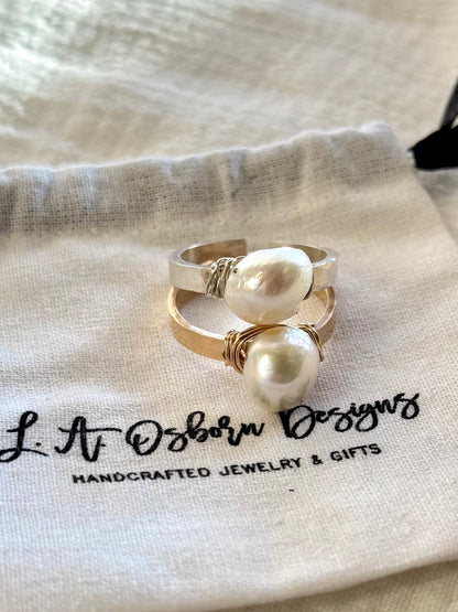 Bold Pearl Ring