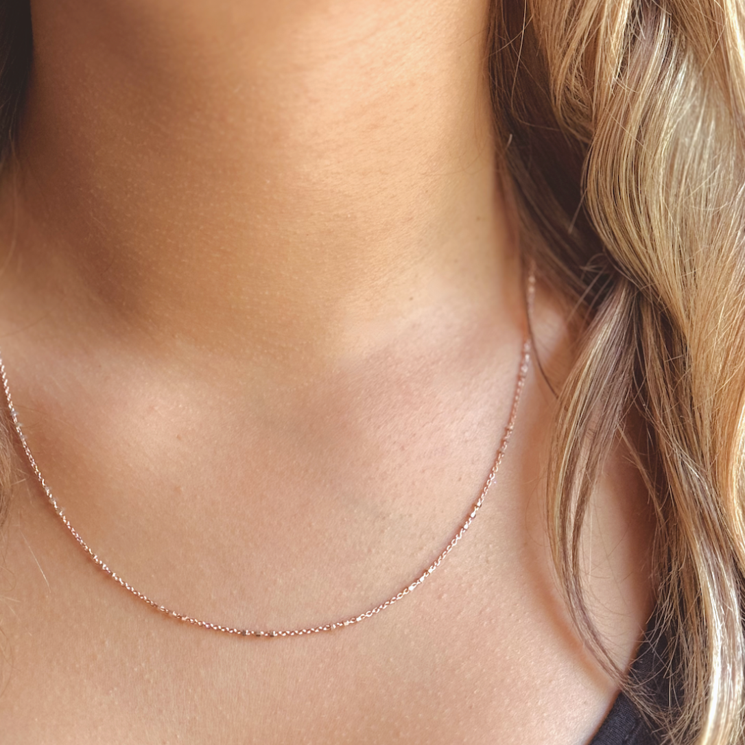 Rose Gold & Silver Satellite Chain Necklace