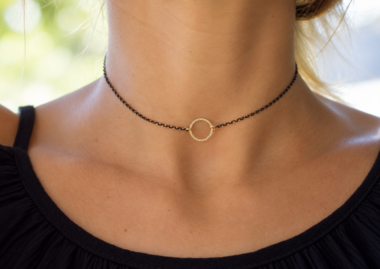 Boho Open Circle Choker Necklace