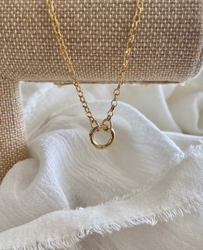 Rolo Chain Charm Necklace