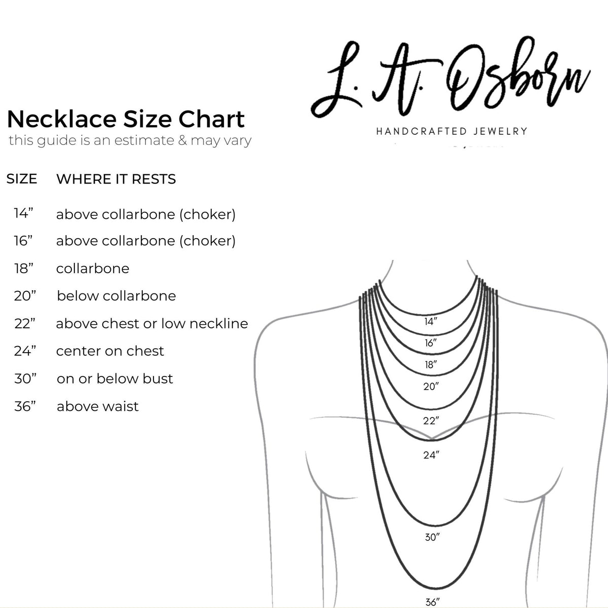 Rose_Gold_Silver_Satellite_Chain_Necklace_Chart L.A.Osborn 