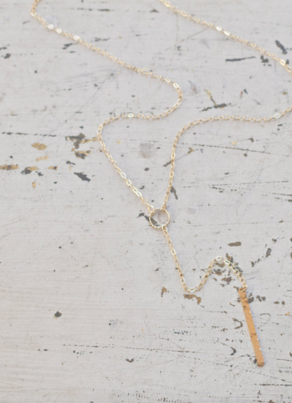 Long Lariat Bar Necklace